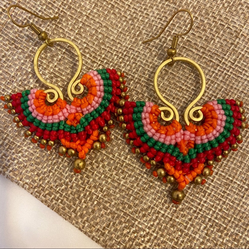 Beautiful handmade earrings from Thailand